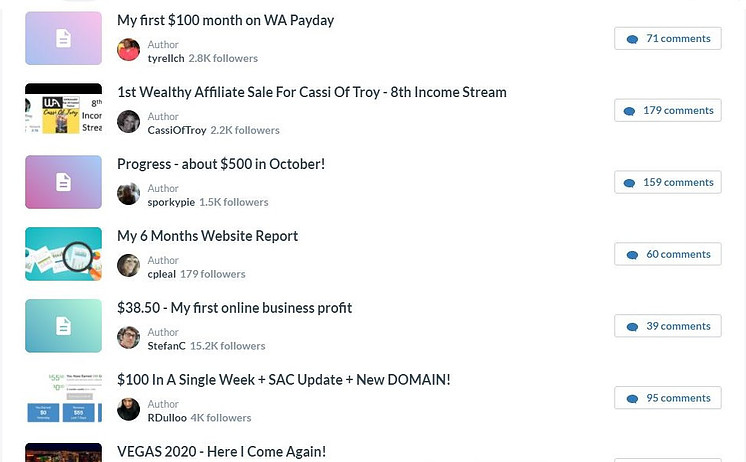 Wealthy Affiliate success stories